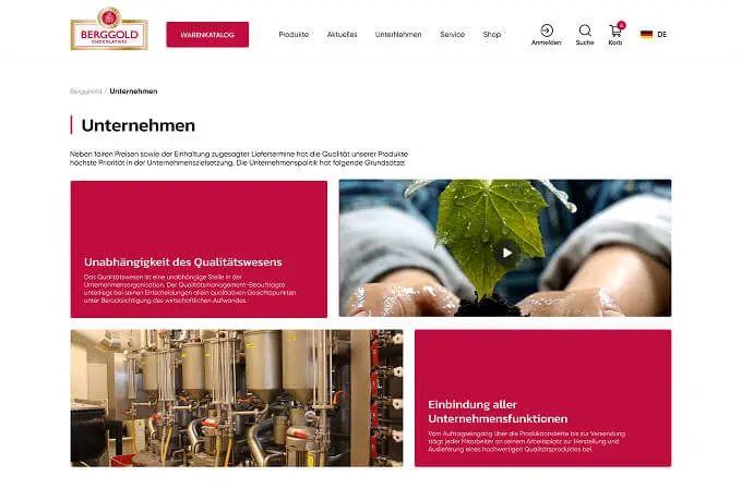 Company page
